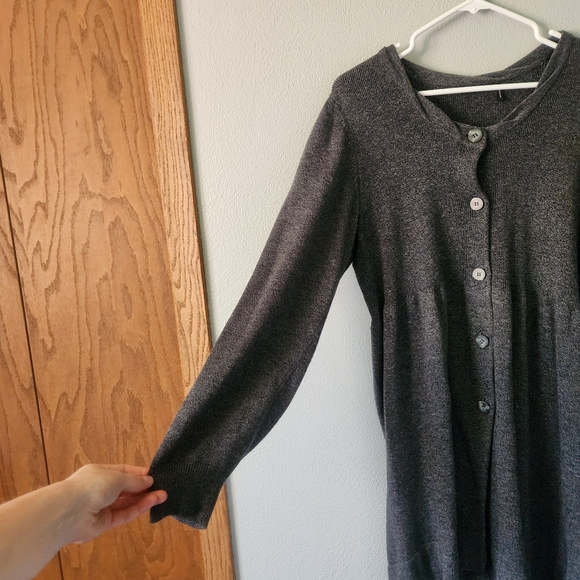 Daisy Fuentes Long-Sleeve Button-Up Sweater - Picture 2 of 8